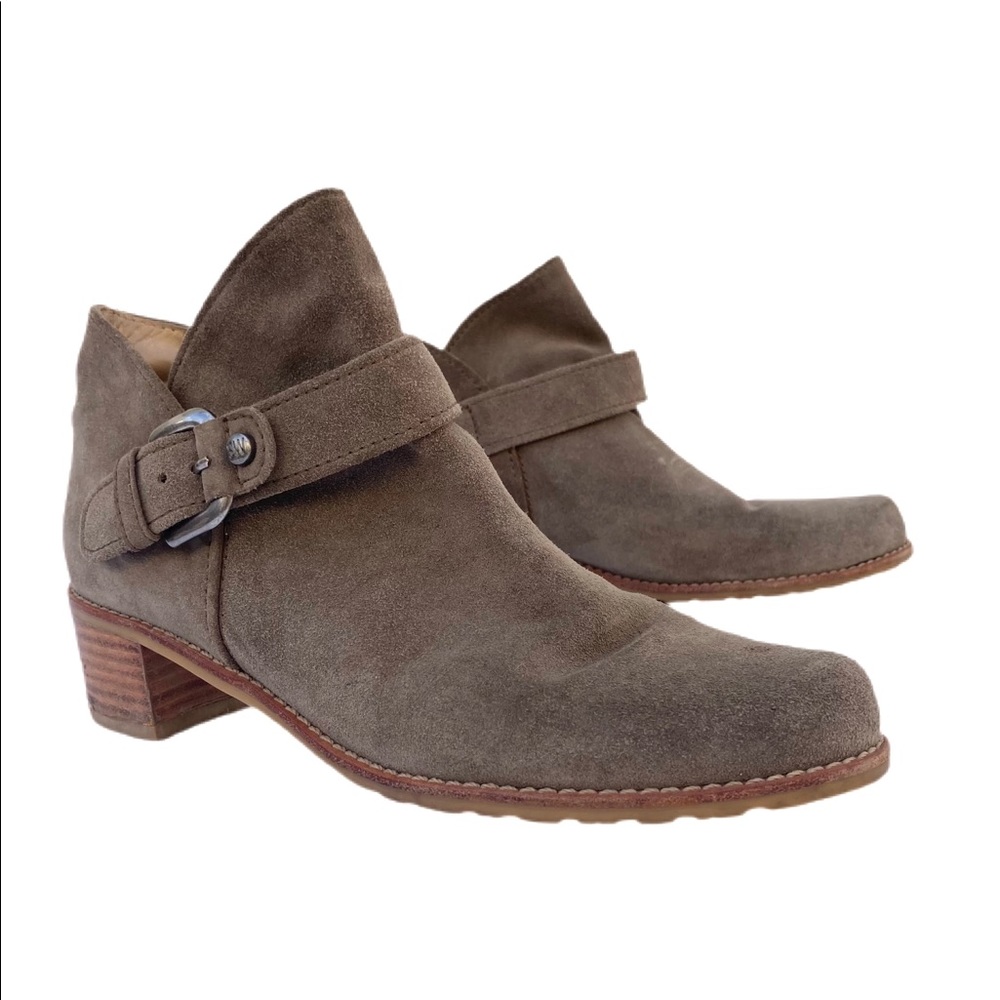 STUART WEITZAM SUEDE ANKLE BOOTS SIZE 8